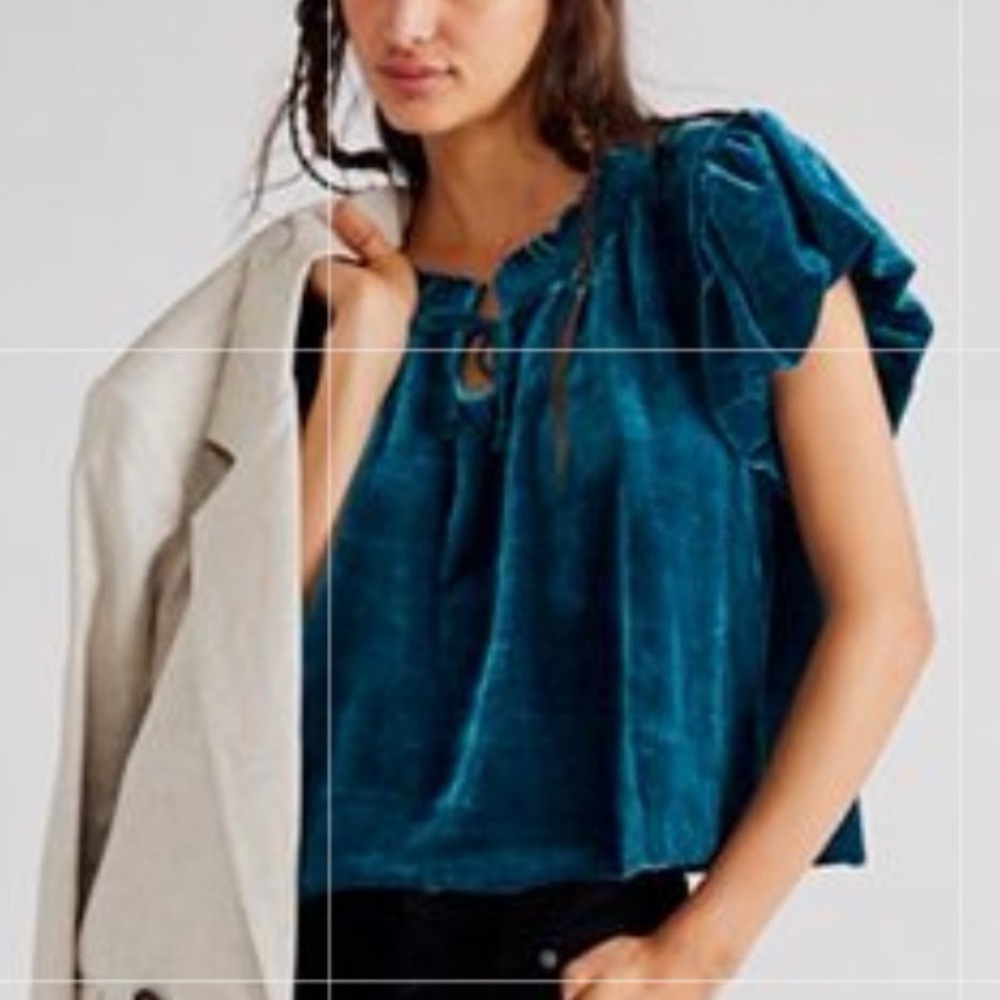 Free People Terese Velvet Top